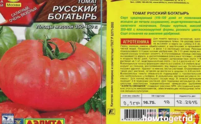 Томат биф-типа Русский богатырь: урожайность, описание, отзывы