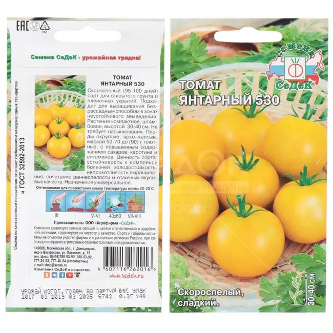 Сбор, использование и хранение сорта томата Янтарный 530